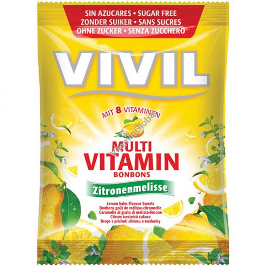 Sugar Free Lemon Flavor Multivitamin Candies 60g - Vivil