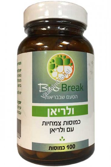 Kosher L\'Mehadrin Valerian Root 100 Veg Capsules - Bio Break