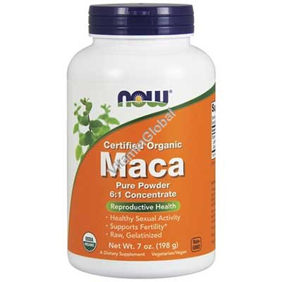 Organic Pure Maca Powder 198g - Now Foods