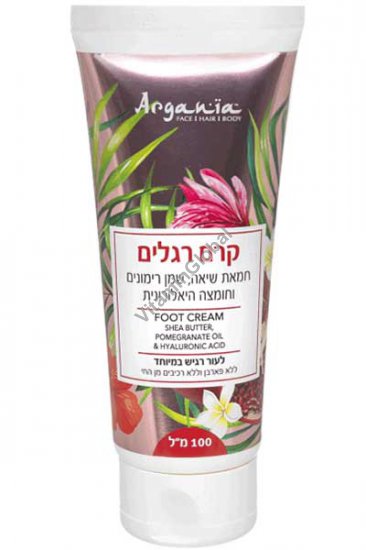 Shea Butter, Pomegranate Oil & Hyaluronic Acid Foot Cream 100 ml (3.38 fl oz) - Argania