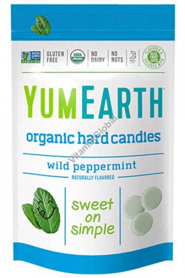 Organic Wild Peppermint Hard Candies (3.3 oz) 93.6g - YumEarth