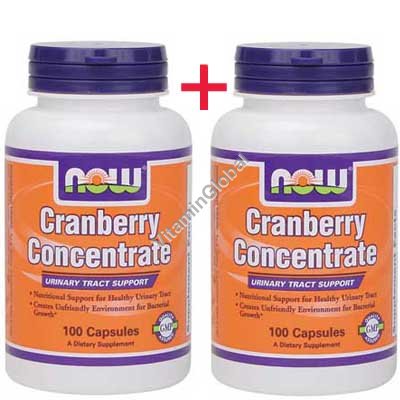 Cranberry Concentrate 200 (100+100) caps - NOW Foods