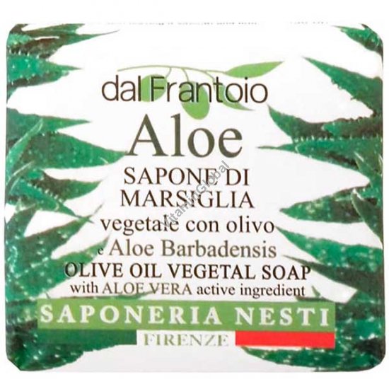Olive Oil with Aloe Vera Vegetal Soap Bar 100g - Nesti Dante