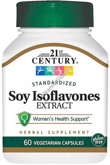 Soy Isoflavones Extract 60 vegetarian capsules - 21st Century