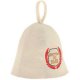 Embroidered Wool Felt Sauna Hat - protects head from overheating
