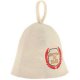 Embroidered Wool Felt Sauna Hat with "Russian Bath Duty" - Protects Head from Overheating