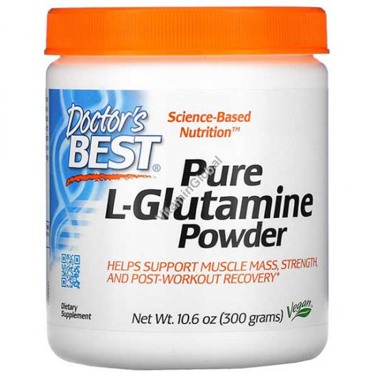 Pure L-Glutamine Powder, 10.6 oz (300g) - Doctor\'s Best