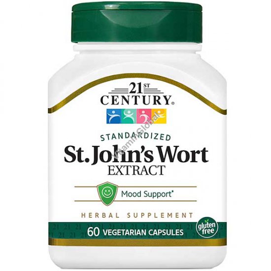 Standardized St. John\'s Wort Extract 300mg 60 Vcaps - 21st. Century