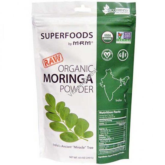 Raw Organic Moringa Powder 8.5 OZ (240g) - MRM