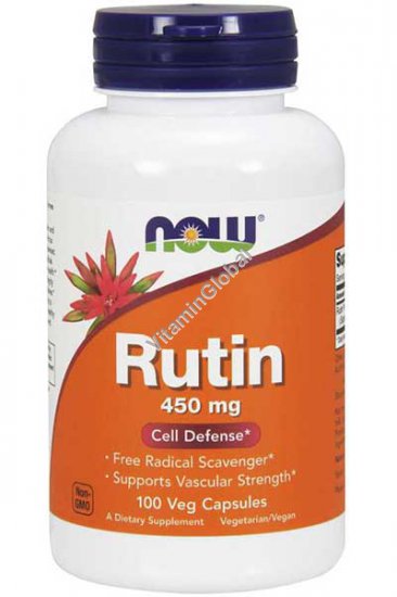 Rutin 450 mg 100 Veg Capsules - NOW Foods
