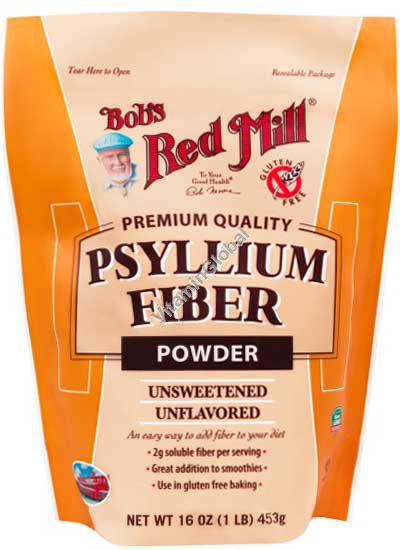 Psyllium Fiber, Psyllium Husk Powder 453g (1 LB) - Bob\'s Red Mill
