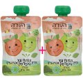 Economy Pack! Organic Apple and Peach Puree 200g (two 100g packs) 7.05 oz - HaSade