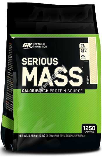 Serious Mass Weight Gainer Vanilla 5.45kg (12 LB)- Optimum Nutrition