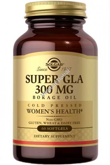 Super GLA Borage Oil 300 mg 60 capsules - Solgar