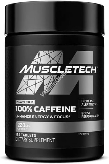 Platinum Caffeine 220mg 125 tablets - Muscletech