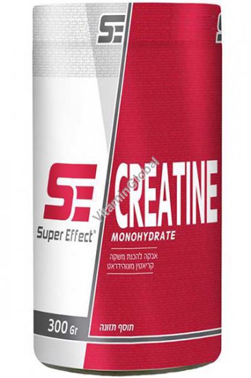 Creatine Monohydrate Powder, Kosher Badatz Certified, 300g (10.58 oz) - Super Effect