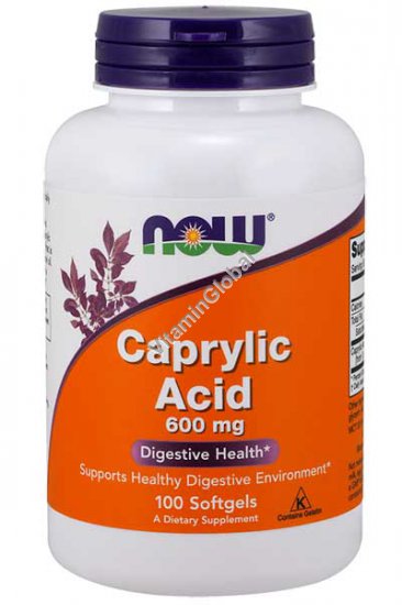 Caprylic Acid 600 mg 100 Softgels - Now Foods