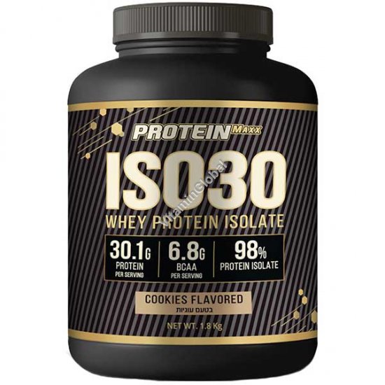 ISO30 - Whey Protein Isolate, Cookies Flavor, 1.8 kg (3.97 lb) - Protein Maxx