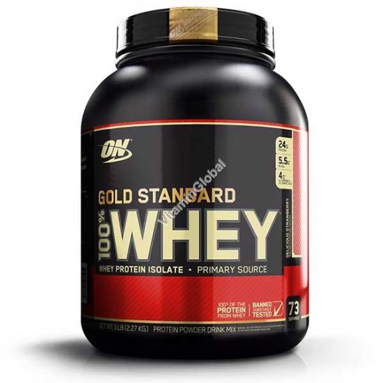 Gold Standard - 100% Whey Protein Delicious Strawberry 2.27kg - Optimum Nutrition