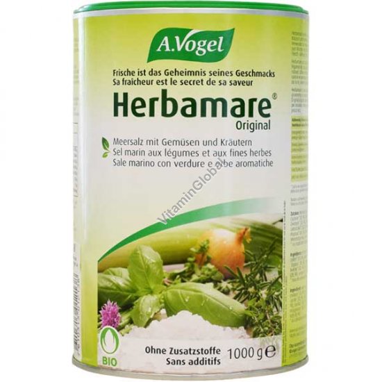 Herbamare Organic Herb Seasoning Salt 1000g - A.Vogel