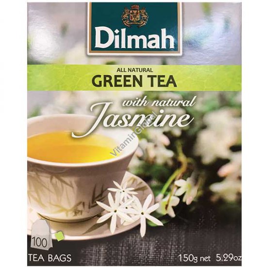 Green Tea with Natural Jasmine 100 tea bags - Dilmah
