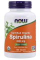 Organic Spirulina 500 mg 180 tablets - NOW Foods