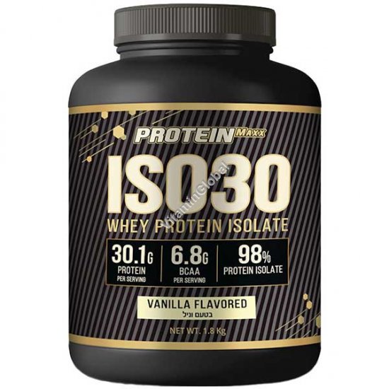 ISO30 - Whey Protein Isolate, Vanilla Flavor, 1.8 kg (3.97 lb) - Protein Maxx