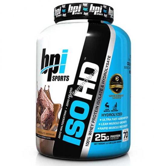 ISO HD Protein Isolate & Whey Chocolate Brownie 2,277g - bpi Sports