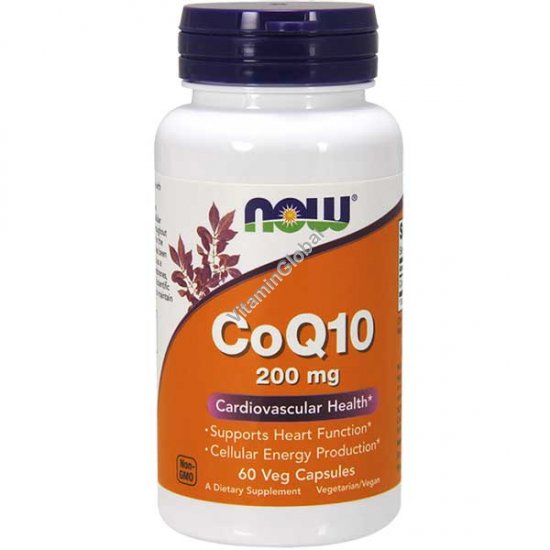 Coenzyme Q10 200 mg 60 Vcaps - NOW Foods