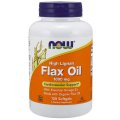 Flax Oil 1000 mg Cardiovascular Support 100 Softgels - NOW Foods