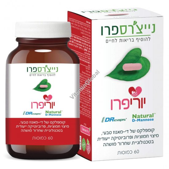 UriPro - D-Mannose Complex with Cranberry Extract and Probiotics, 60 Capsules - Nature\'s Pro
