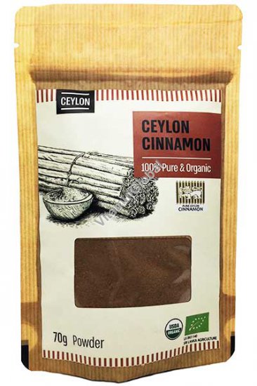 Organic & Pure Ceylon Cinnamon Powder 70g - Naturafood