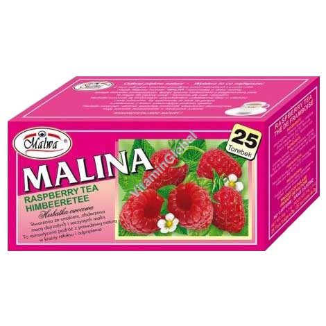 Raspberry Caffeine Free Tea 25 Tea Bags - Malwa