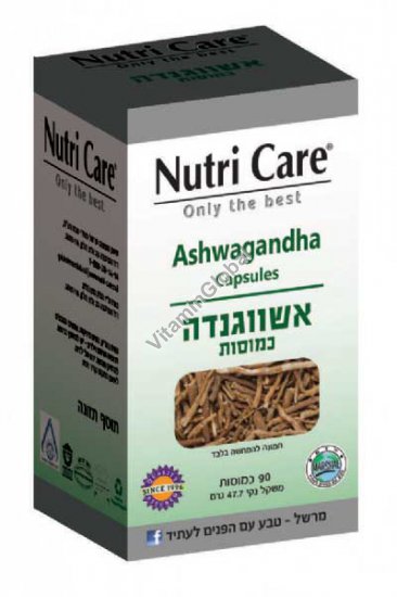 Ashwagandha Root, Badatz Kosher Certified, 90 capsules - Nutri Care