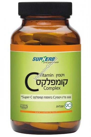 Kosher Badatz Vitamin C Complex 500 mg 90 tablets - SupHerb