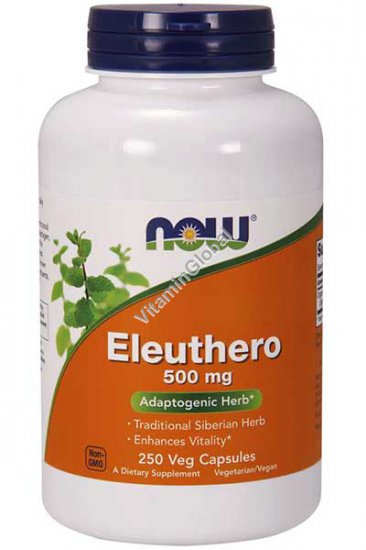Eleuthero 500 mg 250 Veg Capsules - NOW Foods