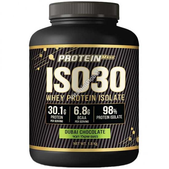 ISO30 - Whey Protein Isolate, Dubai Chocolate Flavor, 1.8 kg (3.97 lb) - Protein Maxx