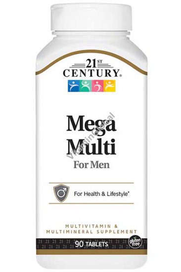 Multivitamin Mega Multi for men 90 tablets - 21st Century