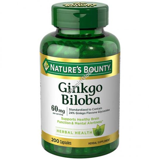 Ginkgo Biloba 60 mg 200 capsules - Nature\'s Bounty