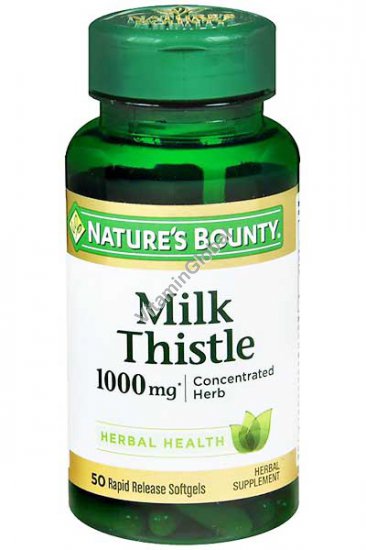 Milk Thistle Herb Extract 50 softgels - Nature\'s Bounty
