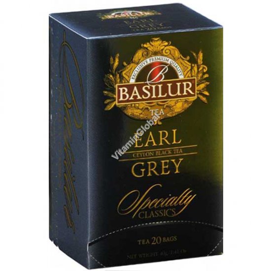 Ceylon Black Earl Grey Tea 25 tea bags - Basilur