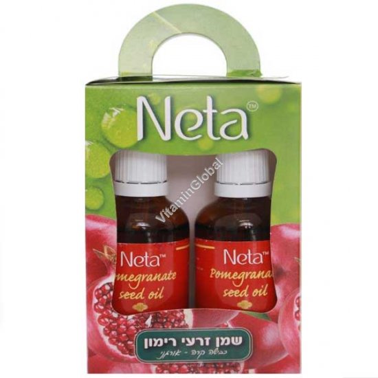 Organic Cold Pressed Pomegranate Seed Oil 100 ml (50 ml + 50 ml) - Neta