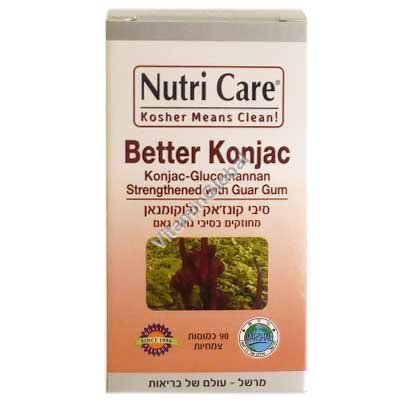 Better Konjac - Konjac Glucomannan with Guar Gum Fibers 90 vegetal capsules - Nutri Care