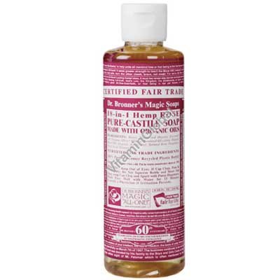 Rose Liquid Soap 472ml (16 oz.) - Dr. Bronner