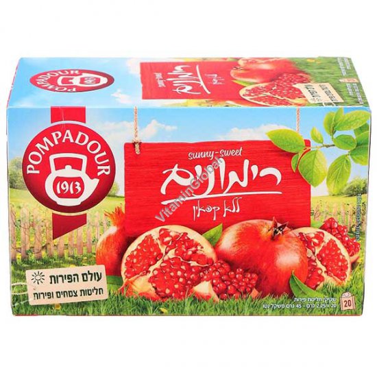 Pomegranate & Fruit Herbal Infusion 20 tea bags - Pompadour