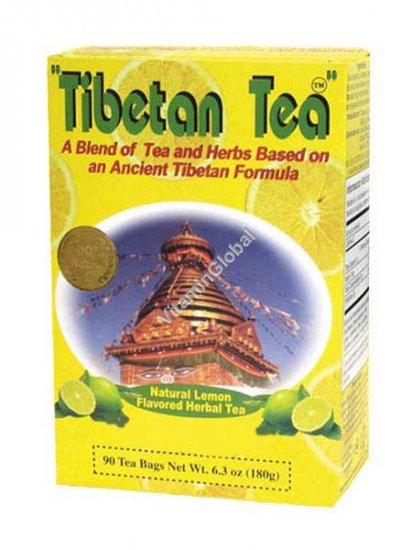 Tibetan Tea Lemon Flavour 90 tea bags - Oriental Secrets