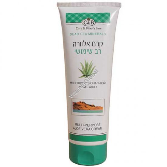Multipurpose Aloe Vera Cream 250 ml (8.5 fl. oz.) - Care & Beauty Dead Sea Minerals