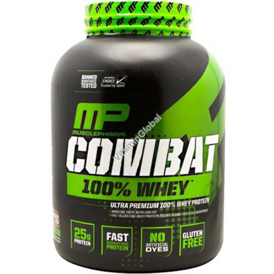 Combat Ultra Premium 100% Whey Protein Vanilla 2269g (5 LBS) - Muscle Pharm