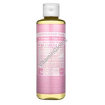 Hemp Cherry Blossom Pure Castile Liquid Soap 472ml (16 fl oz) - Dr. Bronner