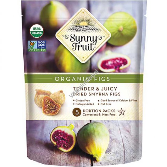 Sun-Dried Organic Figs 8.8 oz (250g) (5 portion packs inside) - Sunny Fruit